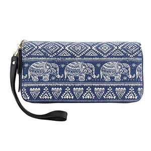 Elephant Wristlet Wallet Bohemian Clutch Bag